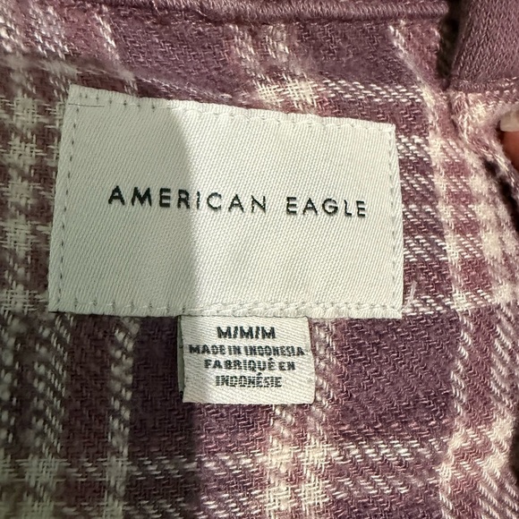 American Eagle Outfitters Purple Flannel - Picture 2 of 2
